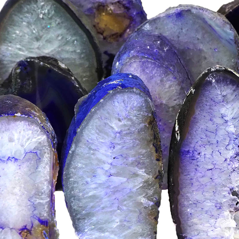 Purple Agate Lamp Bulk Set 4 Package 6 Purple Agate Crystal Lamp | Himalayan Salt Factory