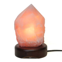 Rose Quartz Point Lamp on Timber Base - Large 8 Rose Quartz Point Lamp on Timber Base - Large 7