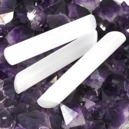 Selenite Wands with Angle Ends x 3 | Himalayan Salt Factory