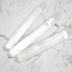 Selenite Wands with Round Ends x 3 | Himalayan Salt Factory
