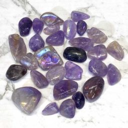 0.5kg Polished Angel Aura Amethyst Stones | Himalayan Salt Factory