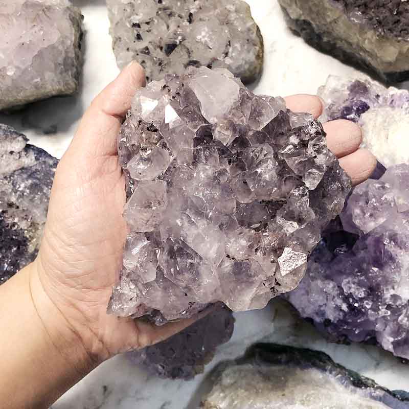 10kg Amethyst Rough Crystal with Terminated Point Parcel - S647 3 10kg Amethyst Rough Crystal with Terminated Point - S647 | Himalayan Salt Factory
