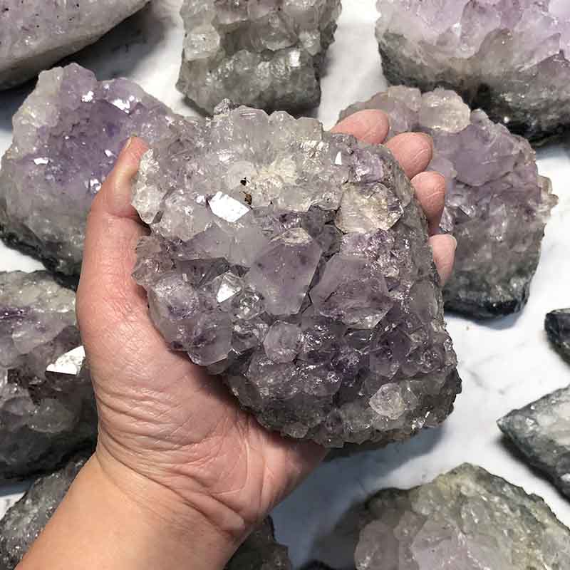 10kg Amethyst Rough Crystal with Terminated Point Parcel - S649 3 10kg Amethyst Rough Crystal with Terminated Point - S649 | Himalayan Salt Factory