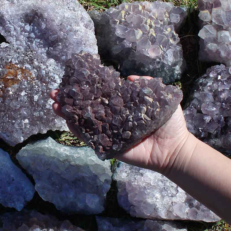 10kg Amethyst Rough Crystal with Terminated Point Parcel - S651 5 10kg Amethyst Rough Crystal with Terminated Point - S651 | Himalayan Salt Factory