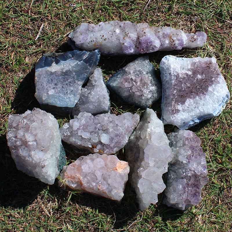 10kg Amethyst Rough Crystal with Terminated Point Parcel - S652 4 10kg Amethyst Rough Crystal with Terminated Point - S652 | Himalayan Salt Factory