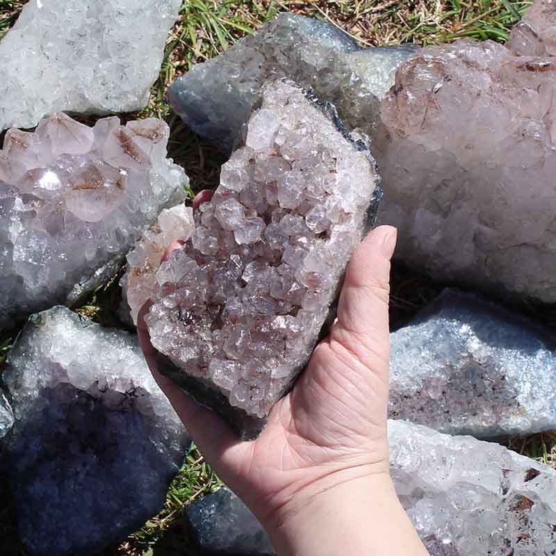 10kg Amethyst Rough Crystal with Terminated Point Parcel - S657 3 10kg Amethyst Rough Crystal with Terminated Point - S657 | Himalayan Salt Factory