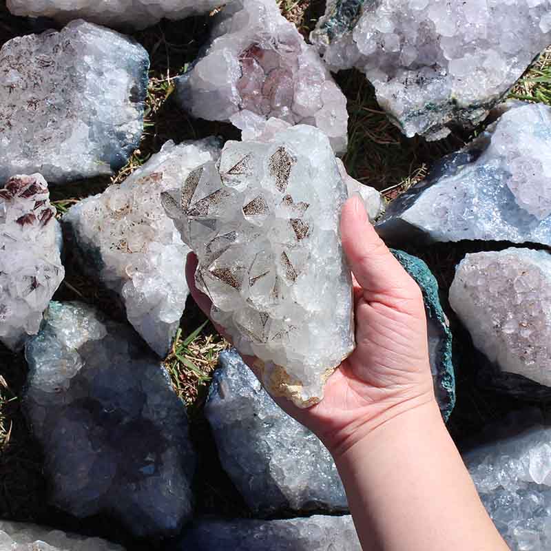 10kg Amethyst Rough Crystal with Terminated Point Parcel - S658 5 10kg Amethyst Rough Crystal with Terminated Point - S658 | Himalayan Salt Factory