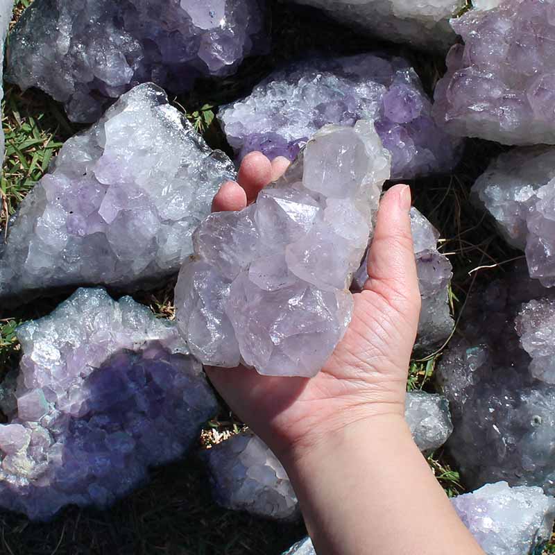 10kg Amethyst Rough Crystal with Terminated Point Parcel - S660 5 10kg Amethyst Rough Crystal with Terminated Point - S660 | Himalayan Salt Factory