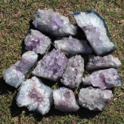 10kg Amethyst Rough Crystal with Terminated Point Parcel - S661 6 10kg Amethyst Rough Crystal with Terminated Point - S661 | Himalayan Salt Factory