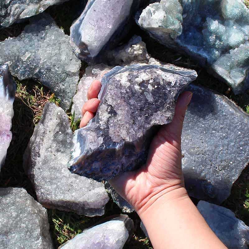10kg Amethyst Rough Crystal with Terminated Point - S673 5 10kg Amethyst Rough Crystal with Terminated Point - S673 | Himalayan Salt Factory
