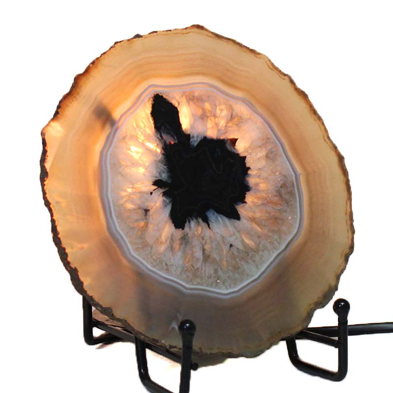 Brazilian Sliced Agate Crystal Lamp J1298 3 Brazilian Sliced Agate Crystal Lamp J1298-2 | Himalayan Salt Factory