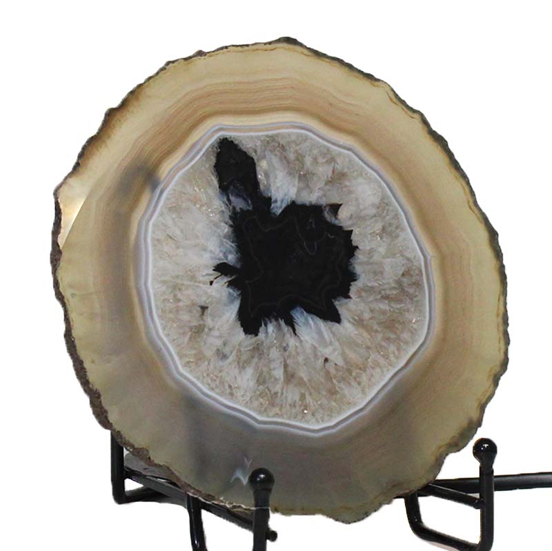 Brazilian Sliced Agate Crystal Lamp J1298 4 Brazilian Sliced Agate Crystal Lamp J1298 | Himalayan Salt Factory