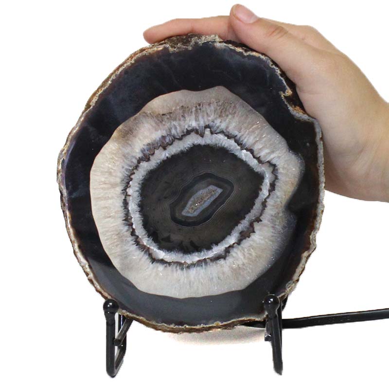 Brazilian Sliced Agate Crystal Lamp J1299 3 Brazilian Sliced Agate Crystal Lamp J1299-2 | Himalayan Salt Factory