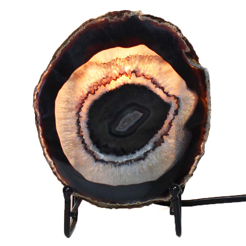 Brazilian Sliced Agate Crystal Lamp J1299 4 Brazilian Sliced Agate Crystal Lamp J1299 | Himalayan Salt Factory