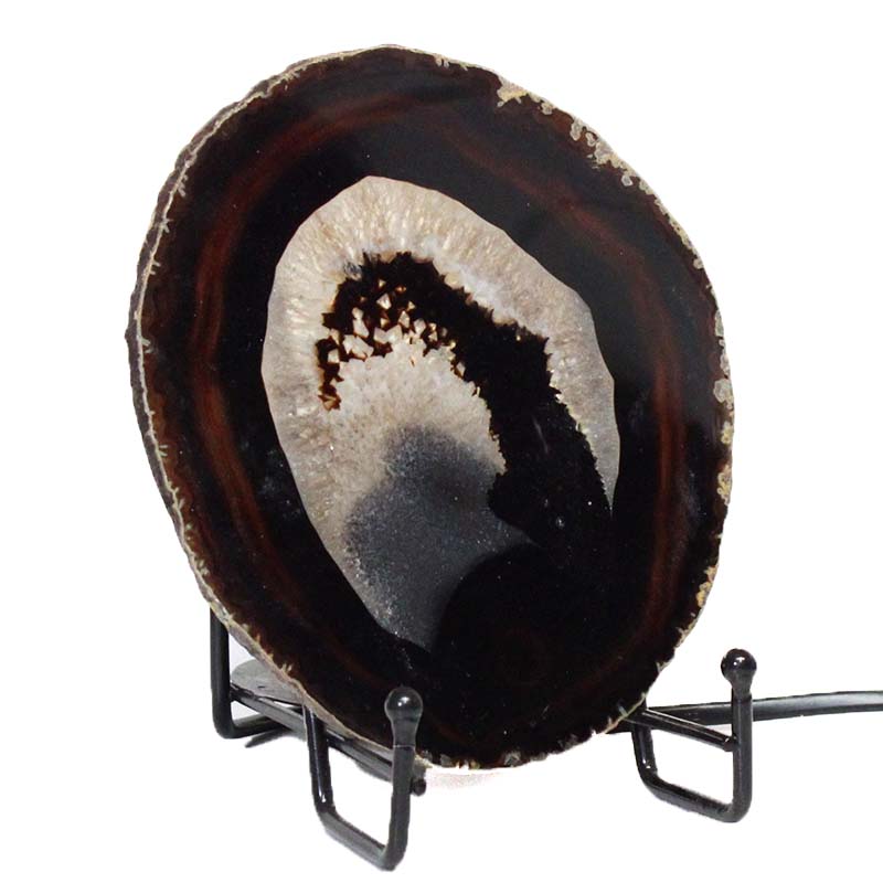 Brazilian Sliced Agate Crystal Lamp J1300 3 Brazilian Sliced Agate Crystal Lamp J1300-1 | Himalayan Salt Factory