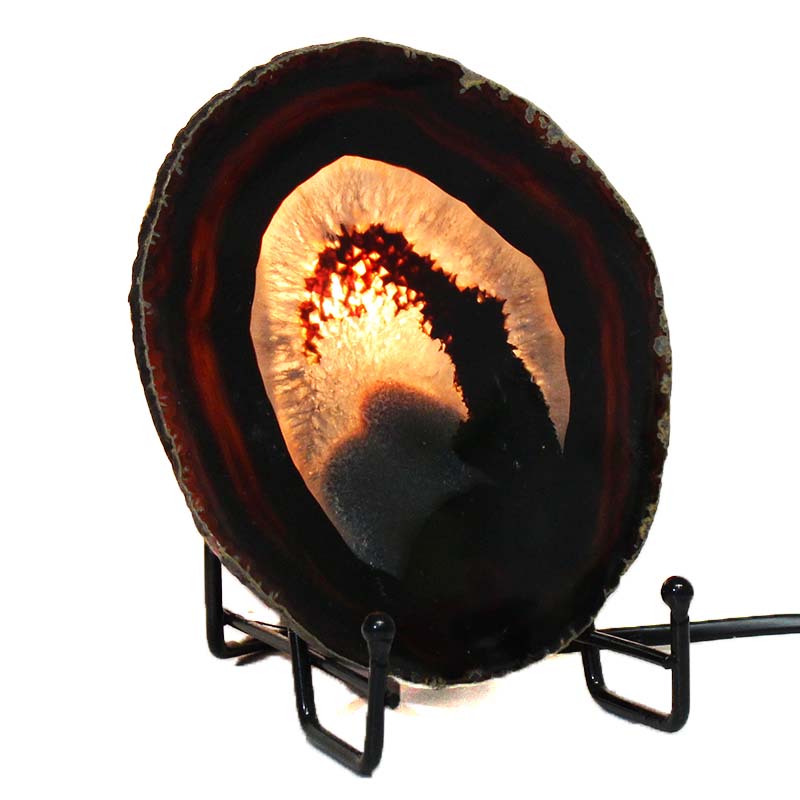 Brazilian Sliced Agate Crystal Lamp J1300 5 Brazilian Sliced Agate Crystal Lamp J1300-2 | Himalayan Salt Factory