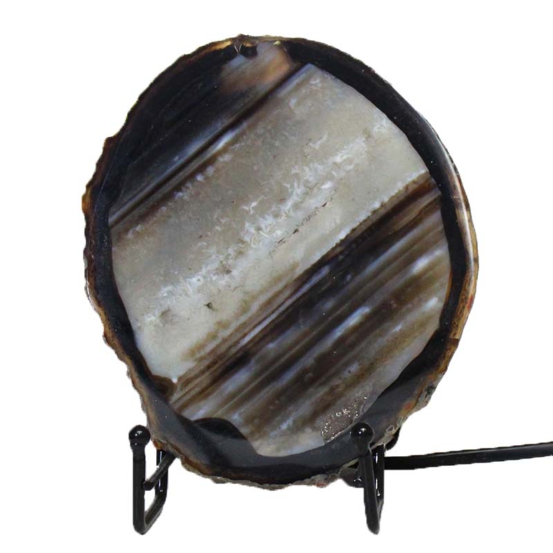 Brazilian Sliced Agate Crystal Lamp J1301 3 Brazilian Sliced Agate Crystal Lamp J1301-1 | Himalayan Salt Factory