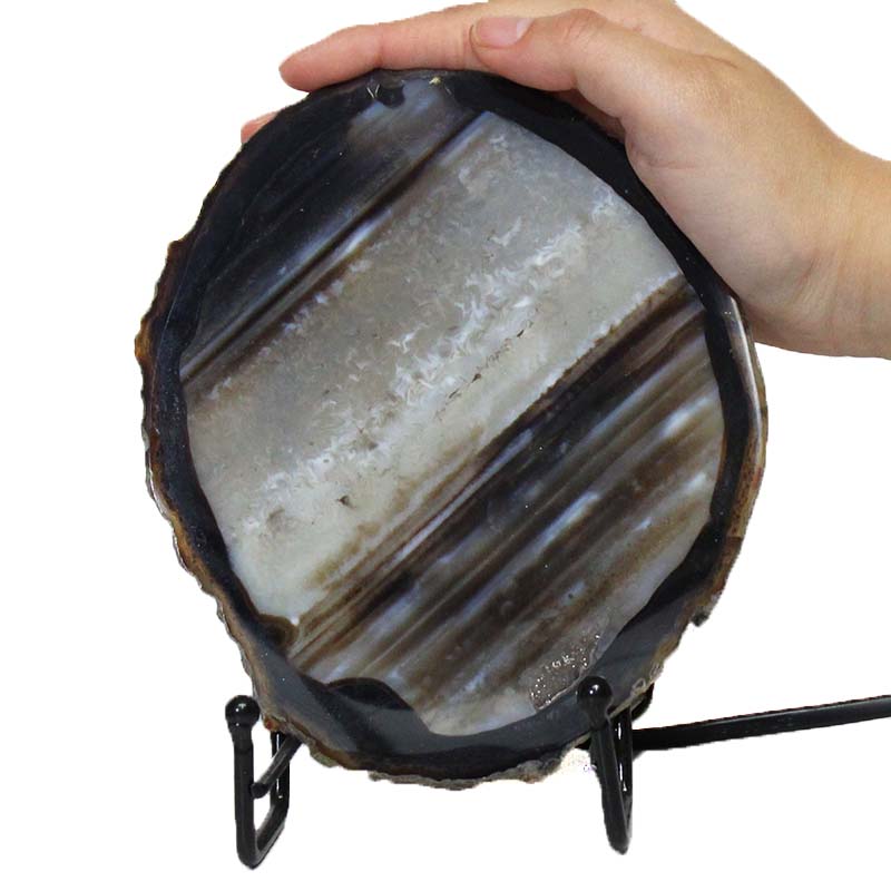 Brazilian Sliced Agate Crystal Lamp J1301 5 Brazilian Sliced Agate Crystal Lamp J1301-2 | Himalayan Salt Factory