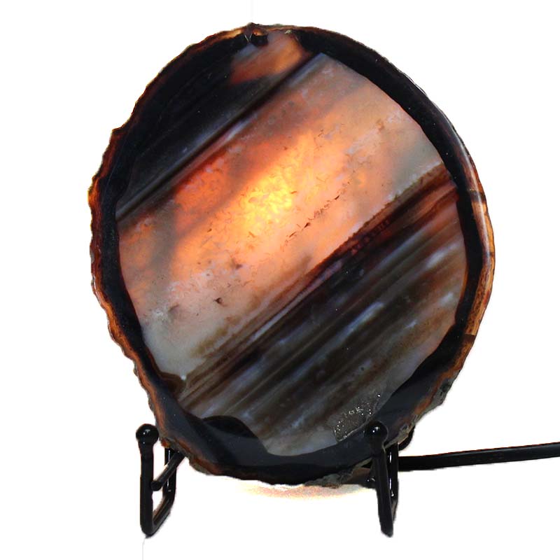Brazilian Sliced Agate Crystal Lamp J1301 4 Brazilian Sliced Agate Crystal Lamp J1301 | Himalayan Salt Factory