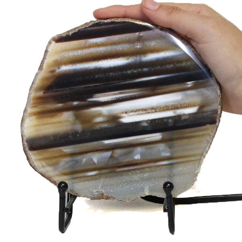 Brazilian Sliced Agate Crystal Lamp J1302 5 Brazilian Sliced Agate Crystal Lamp J1302 | Himalayan Salt Factory