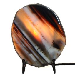 Brazilian Sliced Agate Crystal Lamp J1304 7 Brazilian Sliced Agate Crystal Lamp J1304-1 | Himalayan Salt Factory