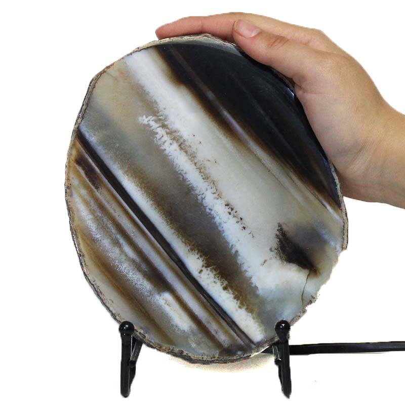 Brazilian Sliced Agate Crystal Lamp J1304 5 Brazilian Sliced Agate Crystal Lamp J1304-2 | Himalayan Salt Factory
