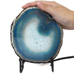 Brazilian Sliced Crystal Agate Lamp J1317 | Himalayan Salt Factory