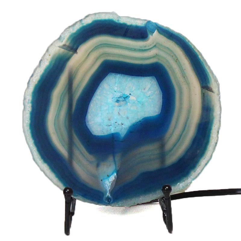 Sliced Brazilian Crystal Agate Lamp J1321 3 Brazilian Sliced Crystal Agate Lamp J1321 | Himalayan Salt Factory