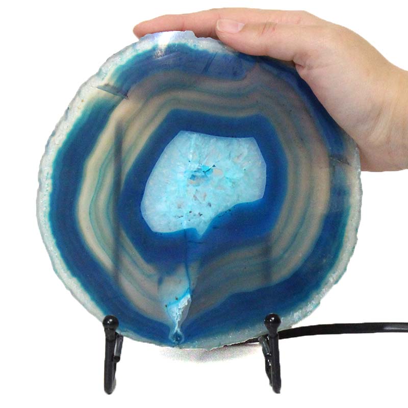 Sliced Brazilian Crystal Agate Lamp J1321 5 Brazilian Sliced Crystal Agate Lamp J1321 | Himalayan Salt Factory