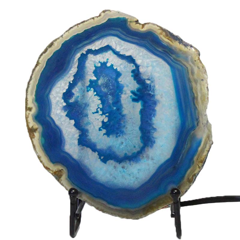 Sliced Brazilian Crystal Agate Lamp J1324 3 Brazilian Sliced Crystal Agate Lamp J1324 | Himalayan Salt Factory