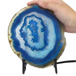 Sliced Brazilian Crystal Agate Lamp J1324 9 Brazilian Sliced Crystal Agate Lamp J1324 | Himalayan Salt Factory