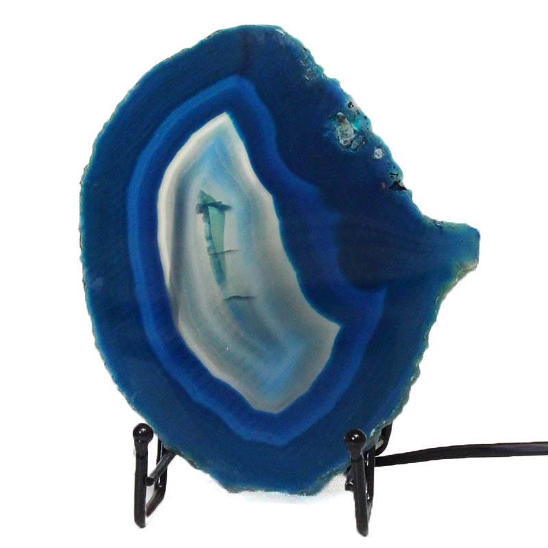 Sliced Brazilian Crystal Agate Lamp J1328 3 Brazilian Sliced Crystal Agate Lamp J1328 | Himalayan Salt Factory