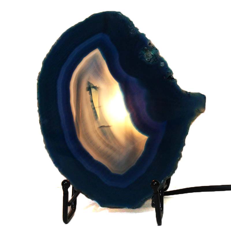 Sliced Brazilian Crystal Agate Lamp J1328 4 Brazilian Sliced Crystal Agate Lamp J1328 | Himalayan Salt Factory