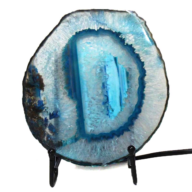 Sliced Brazilian Crystal Agate Lamp J1330 3 Brazilian Sliced Crystal Agate Lamp J1330 | Himalayan Salt Factory