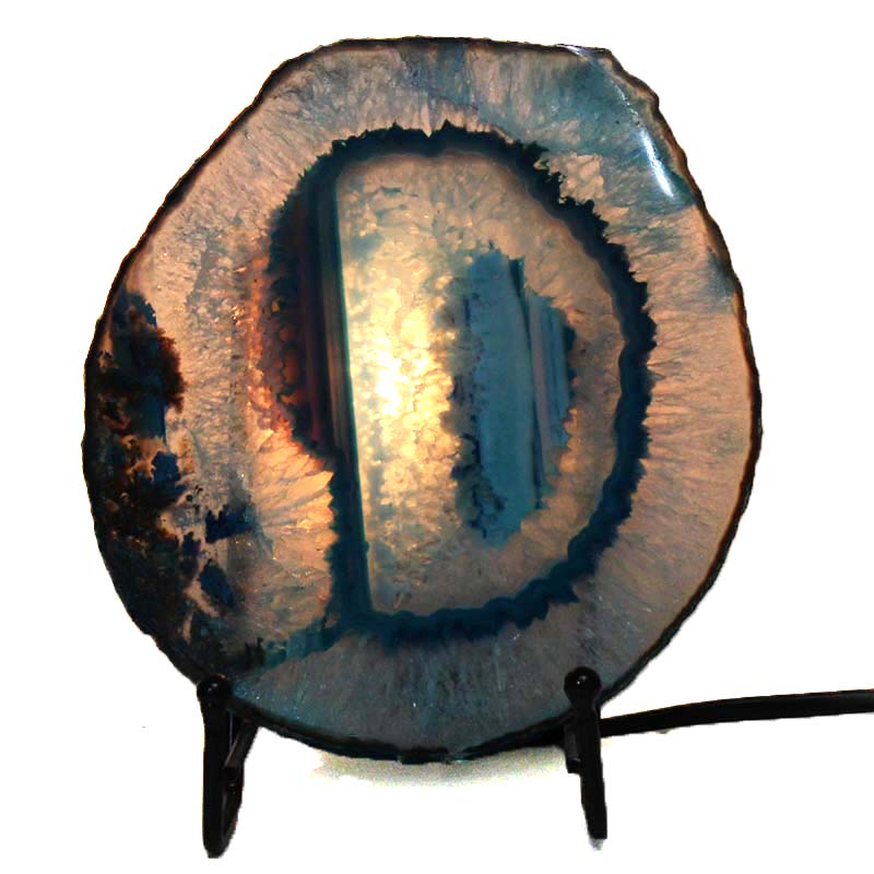 Sliced Brazilian Crystal Agate Lamp J1330 4 Brazilian Sliced Crystal Agate Lamp J1330 | Himalayan Salt Factory