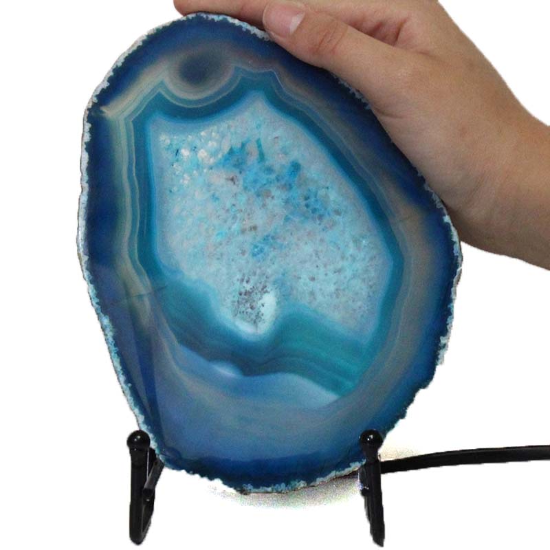 Sliced Brazilian Crystal Agate Lamp J1332 5 Brazilian Sliced Crystal Agate Lamp J1332 | Himalayan Salt Factory