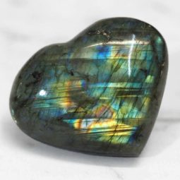 Labradorite Heart Palm Stone - Large | Himalayan Salt Factory