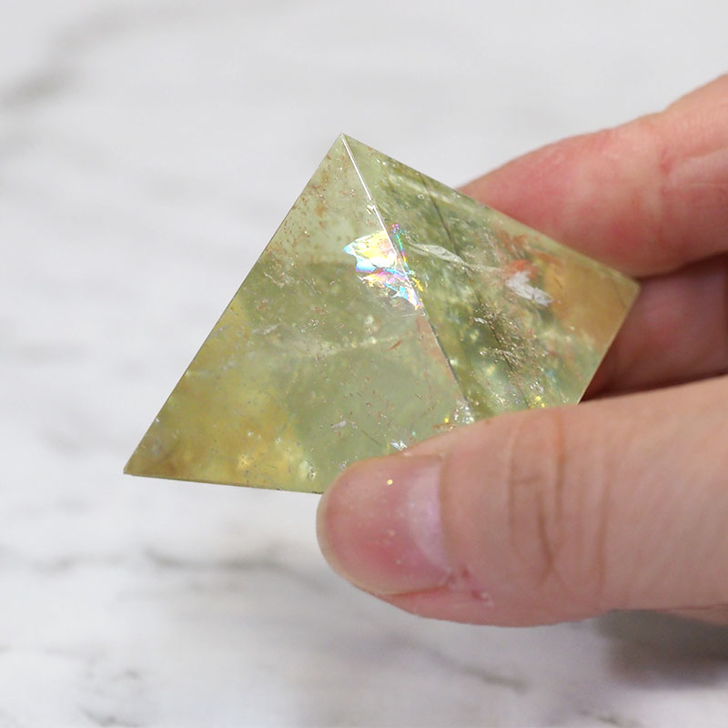Lemon Quartz Pyramid – Small 4 Lemon Quartz Pyramid – Small | Himalayan Salt Factory
