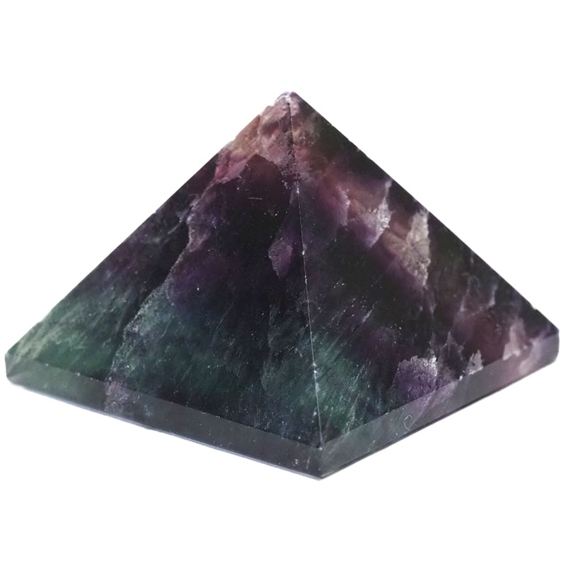 Rainbow Fluorite Pyramid – Large 6 Rainbow Fluorite Pyramid – Large | Himalayan Salt Factory
