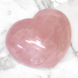 Rose Quartz Heart Palm Stone - Large | Himalayan Salt Factory