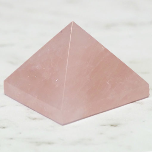 Rose Quartz Pyramid – Medium | Himalayan Salt Factory