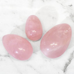 Rose Quartz Yoni Eggs Set 3 Pieces | Himalayan Salt Factory