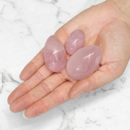 Rose Quartz Yoni Eggs Set 3 Pieces | Himalayan Salt Factory