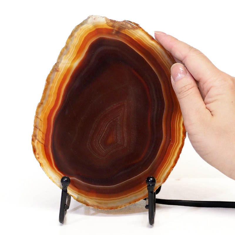 Sliced Brazilian Crystal Agate Lamp S556 5 Sliced Brazilian Crystal Agate Lamp S556 | Himalayan Salt Factory