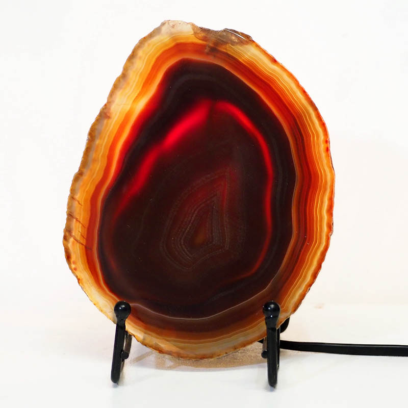 Sliced Brazilian Crystal Agate Lamp S556 4 Sliced Brazilian Crystal Agate Lamp S556 | Himalayan Salt Factory