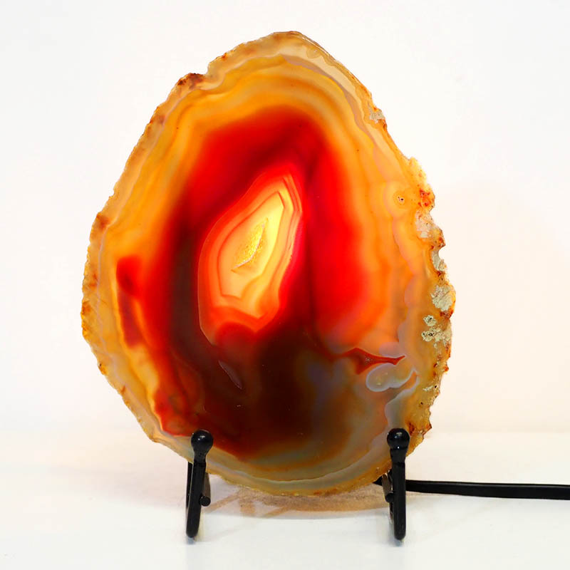 Sliced Brazilian Crystal Agate Lamp S558 4 Sliced Brazilian Crystal Agate Lamp S558 | Himalayan Salt Factory