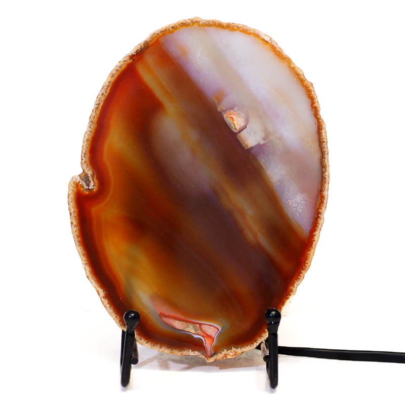 Sliced Brazilian Crystal Agate Lamp S561 3 Sliced Brazilian Crystal Agate Lamp S561 | Himalayan Salt Factory
