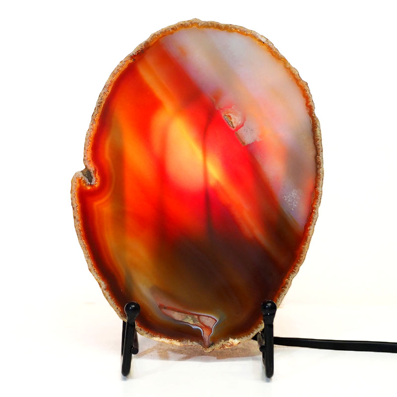 Sliced Brazilian Crystal Agate Lamp S561 4 Sliced Brazilian Crystal Agate Lamp S561 | Himalayan Salt Factory