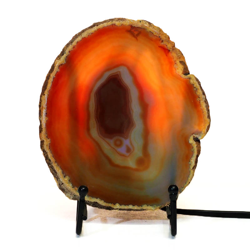 Sliced Brazilian Crystal Agate Lamp S562 4 Sliced Brazilian Crystal Agate Lamp S562 | Himalayan Salt Factory