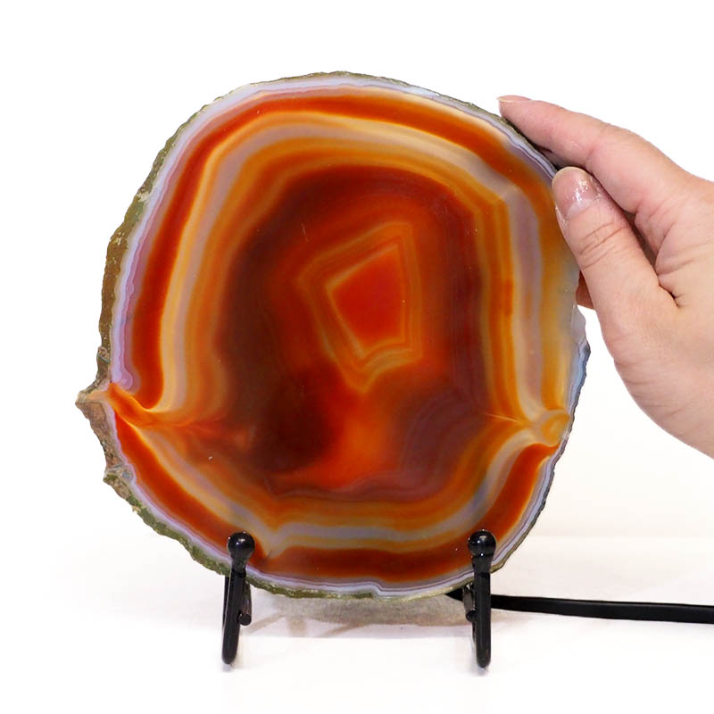 Sliced Brazilian Crystal Agate Lamp S563 5 Sliced Brazilian Crystal Agate Lamp S563 | Himalayan Salt Factory